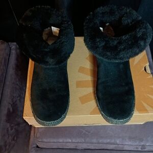 Black Faux Fur Boots Ugg Boots